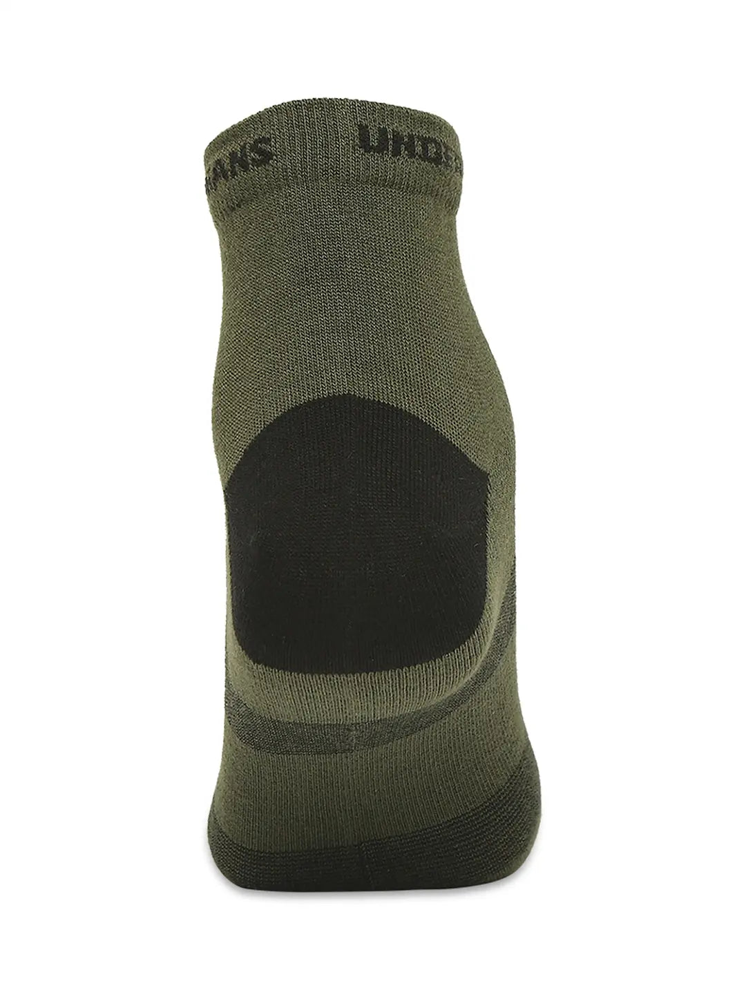 Men Premium White & Olive Ankle Length Socks - Pack Of 2- Underjeans by Spykar