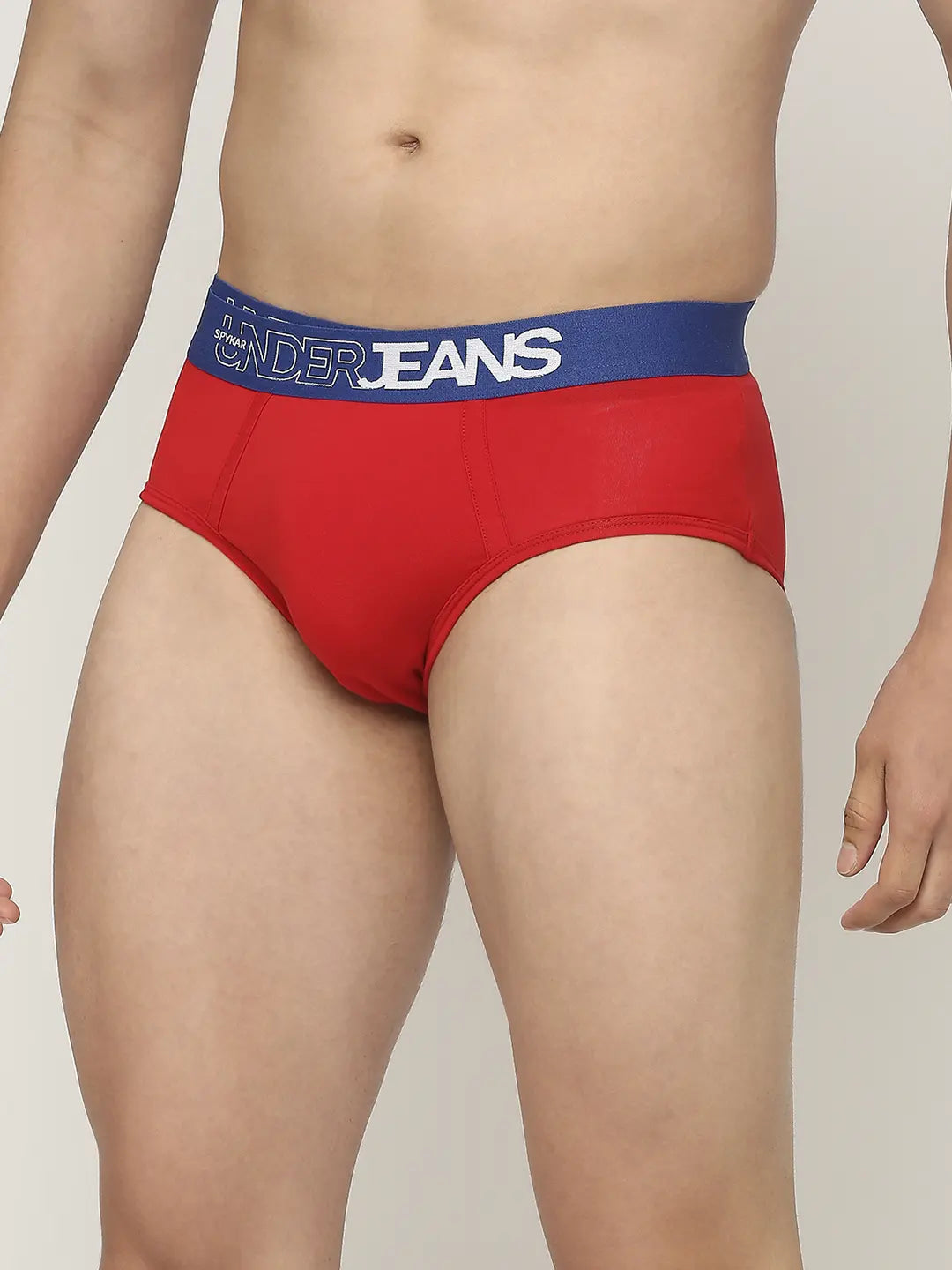 Men Premium Assorted Cotton Blend Printed Brief - Pack Of 3- Underjeans by Spykar