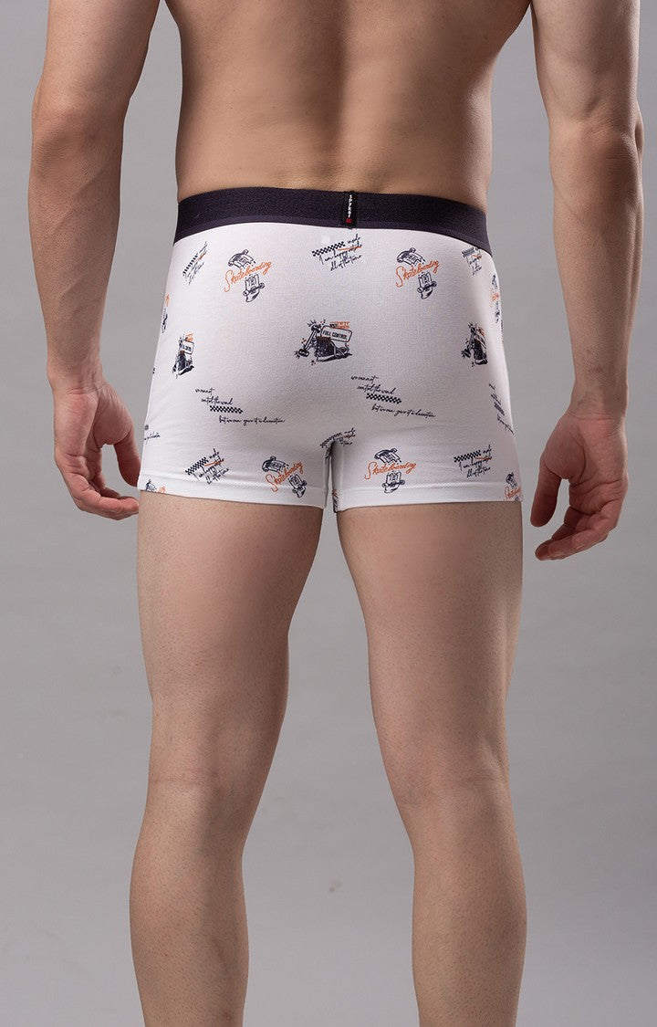 Underjeans by Spykar Men Premium Cotton Blend White Trunk - (Pack of 2)