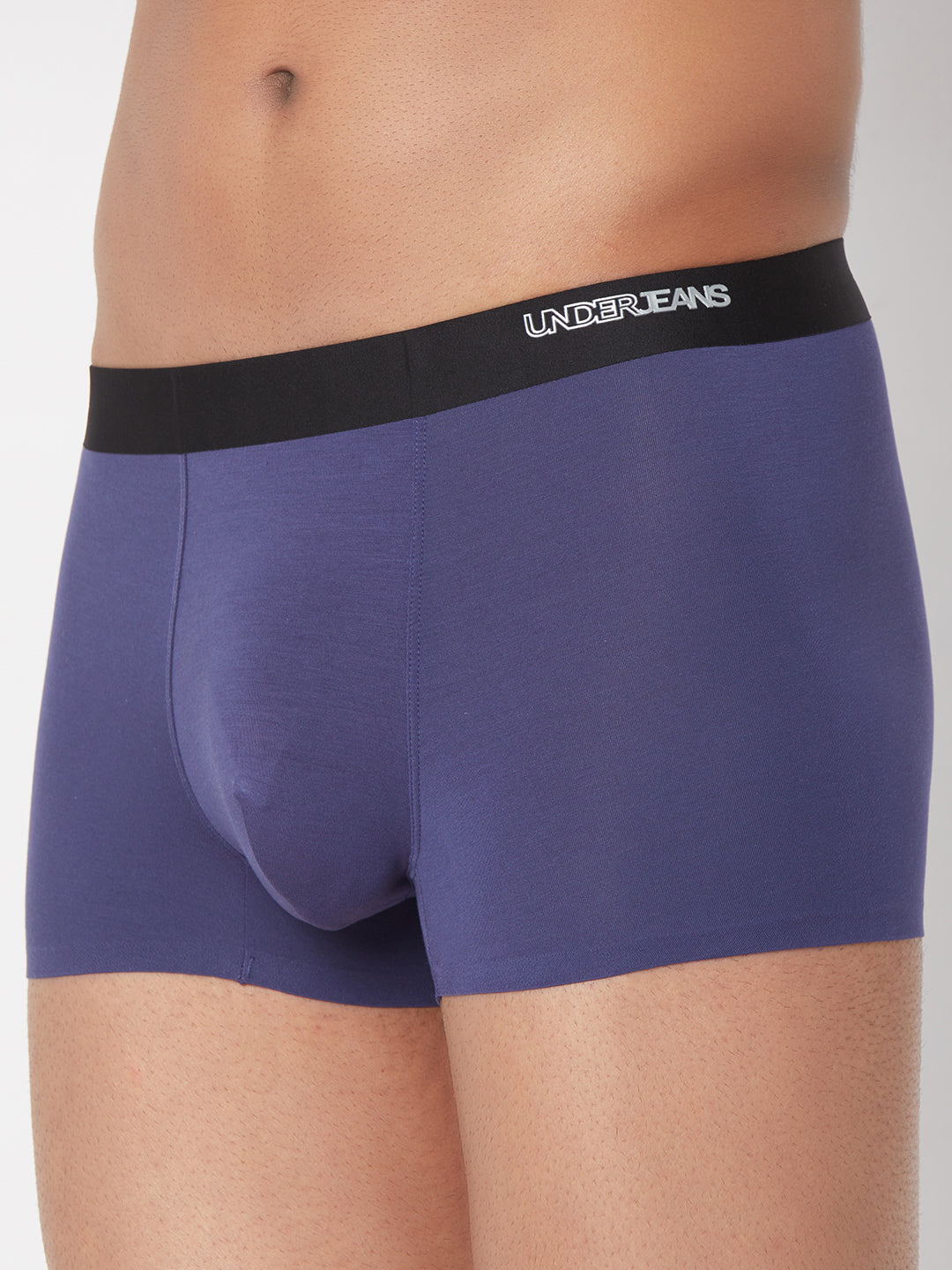 Men Navy Solid Super Premium Bonded Elastic Trunk - UnderJeans by Spykar