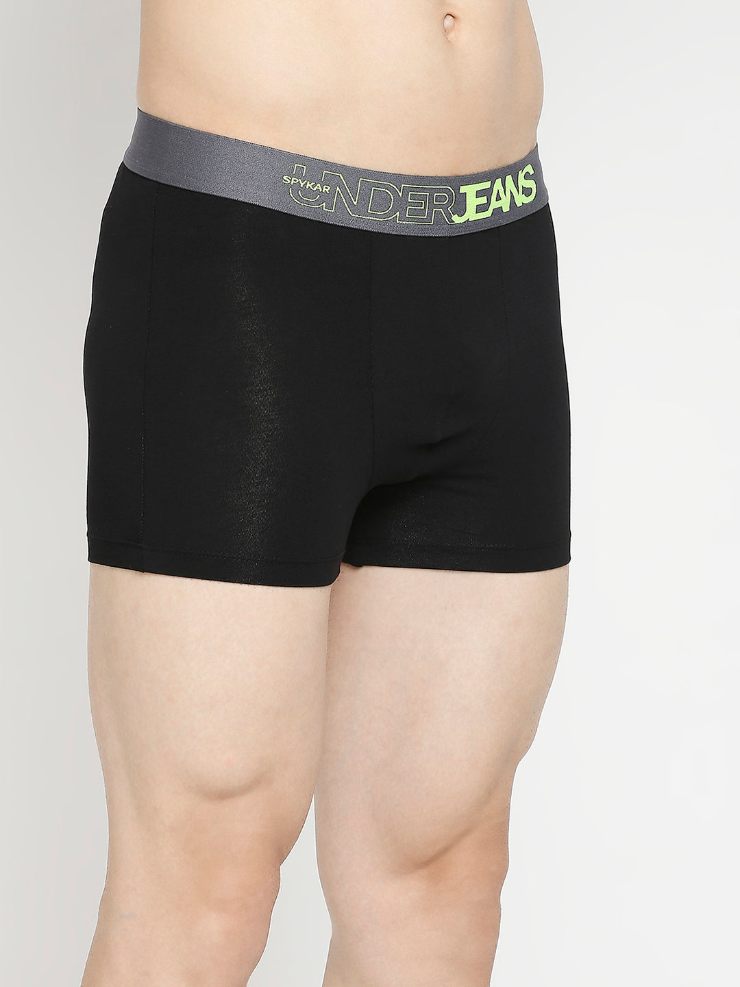 Men Premium Black & Maroon Cotton Blend Trunk - Pack Of 2- UnderJeans by Spykar