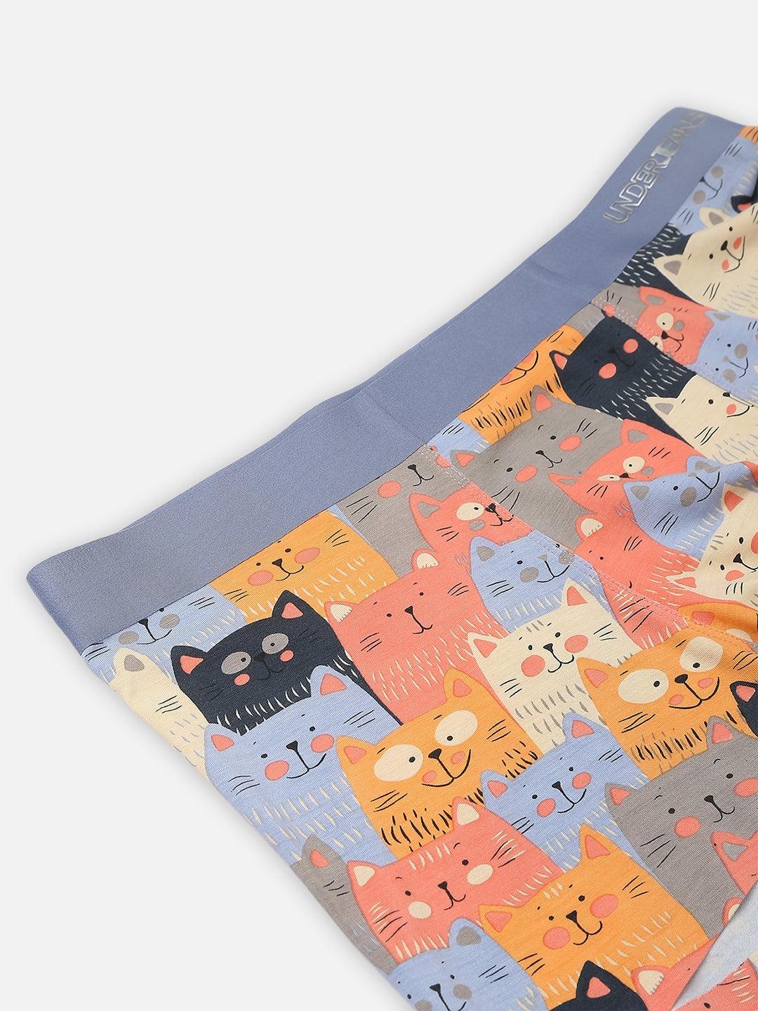 Underjeans by Spykar Men Super Premium Printed Bonded Elastic Orange Trunk