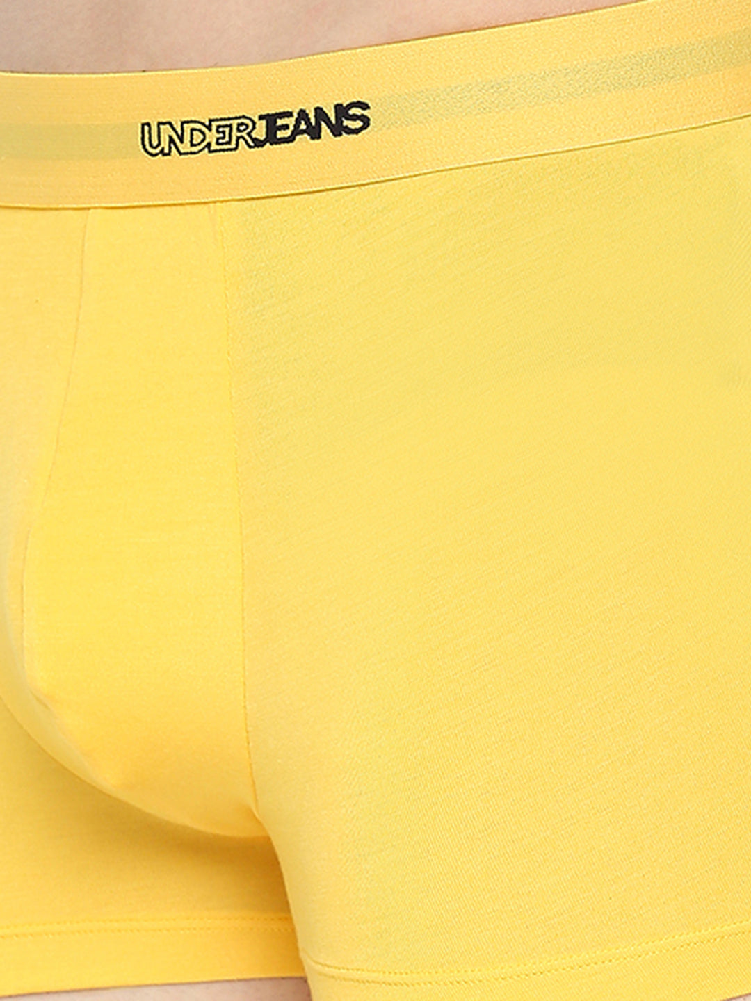 Men Premium Micromodal Yellow Trunk - UnderJeans by Spykar