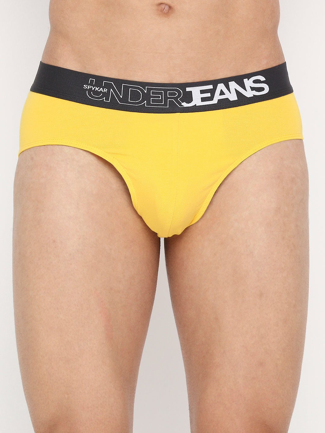 Men Premium Assorted Cotton Blend Brief Pack of 2 - UnderJeans by Spykar