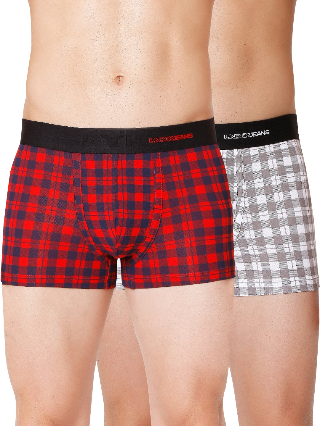 Men Premium Cotton Blend Trunk Pack of 2- UnderJeans by Spykar