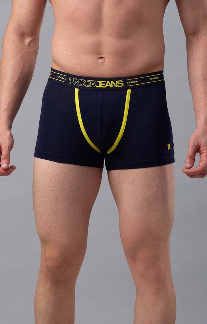 Men Premium Cotton Blend Trunk Pack of 1- UnderJeans by Spykar