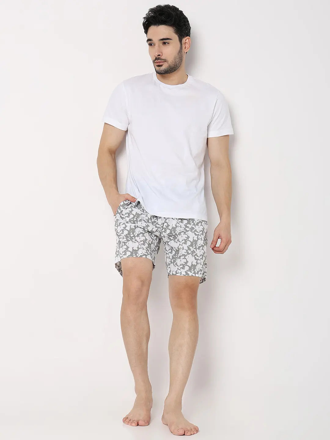 Underjeans by Spykar Men Premium White Cotton Blend Regular Fit Boxer Shorts