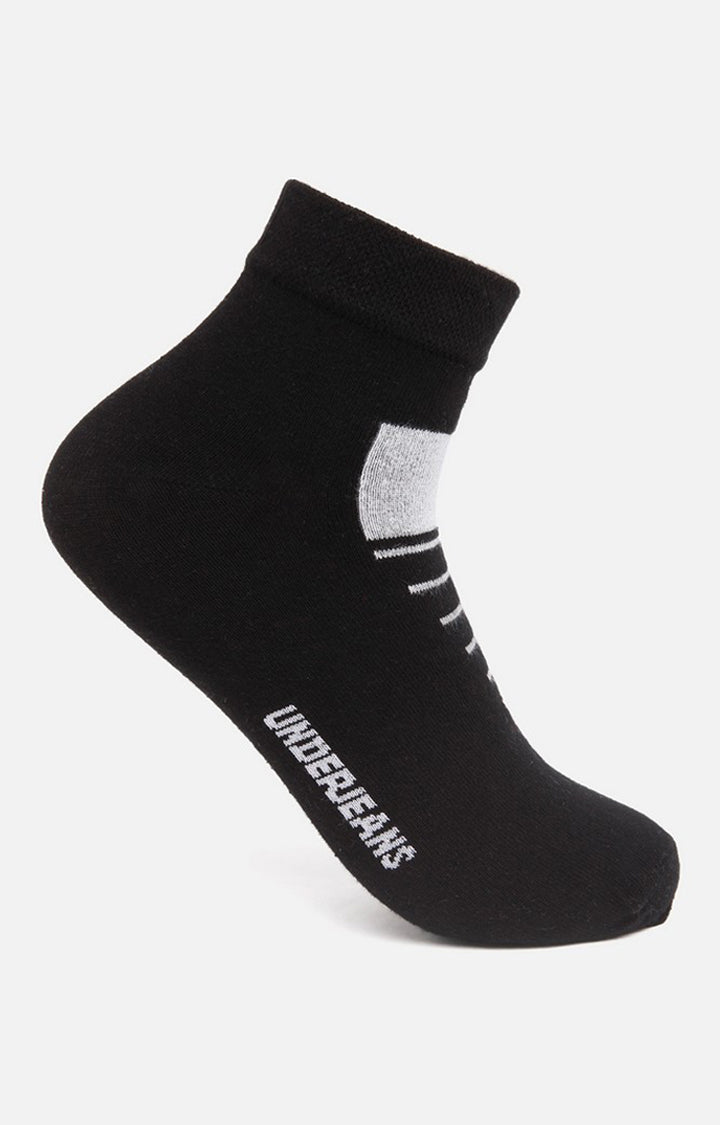 Men Premium Anthra Navy Black Grey Ankle Length (Non Terry) (Pack of 4) Socks- UnderJeans by Spykar