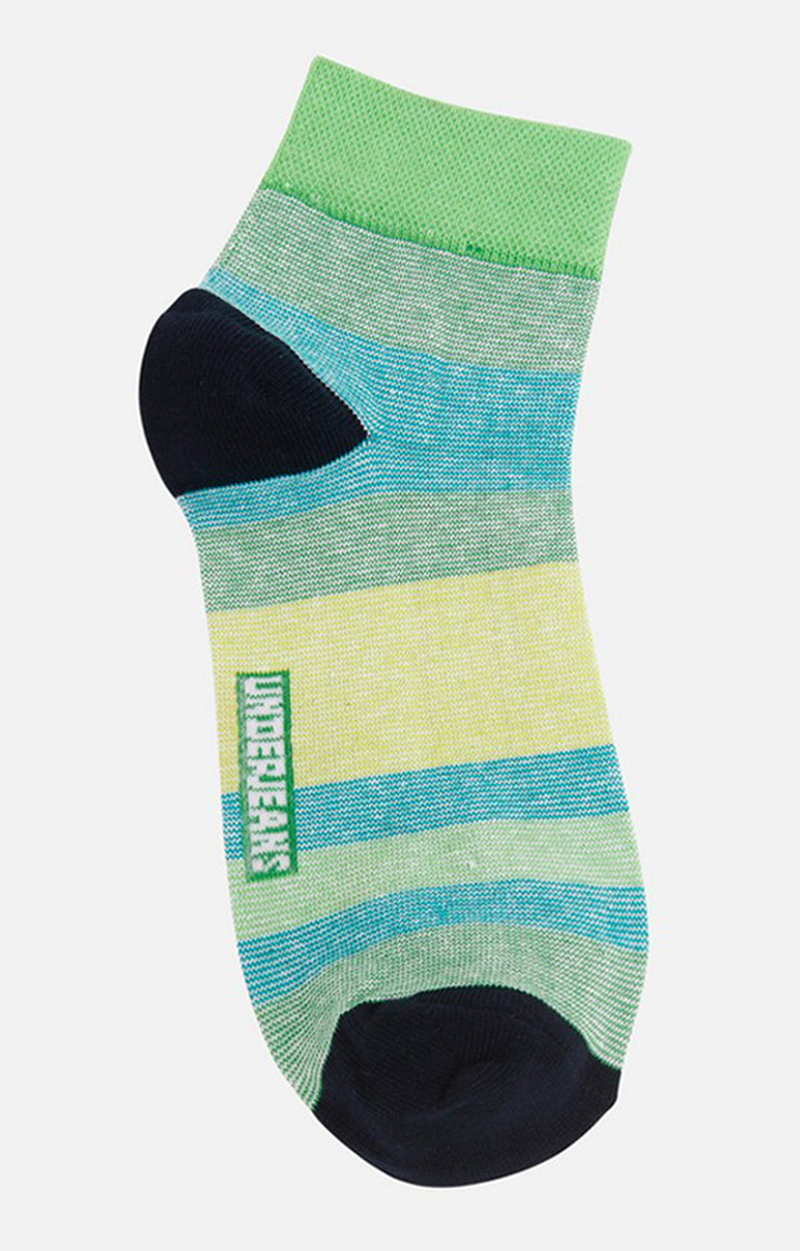 Men Premium Yellow Ankle Length (Non Terry) Single Pair of Socks- UnderJeans by Spykar