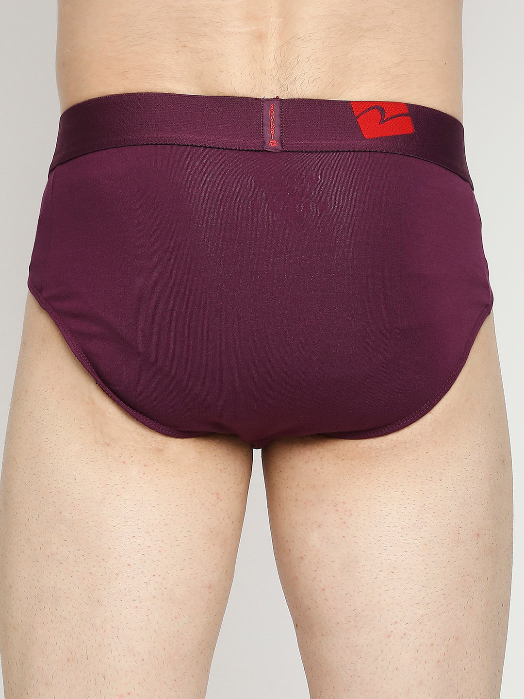 Underjeans by Spykar Men Premium Cotton Blend Purple Brief