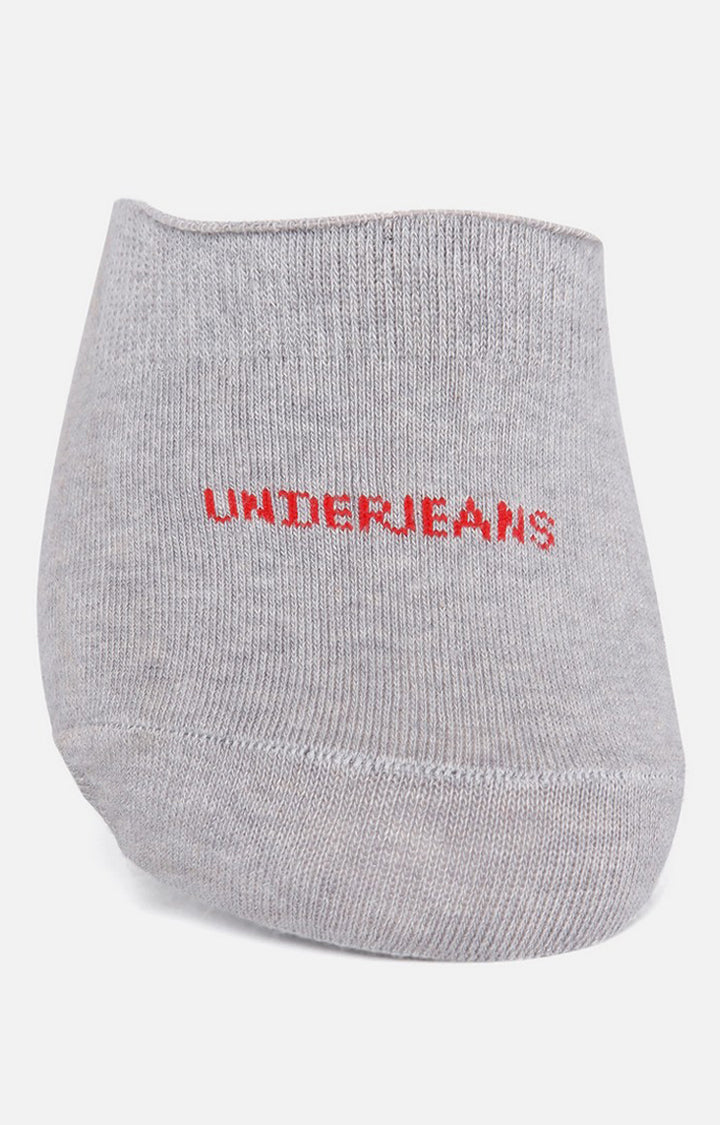 Men Premium Black Grey Navy No Show (Pack of 3) Socks- UnderJeans by Spykar