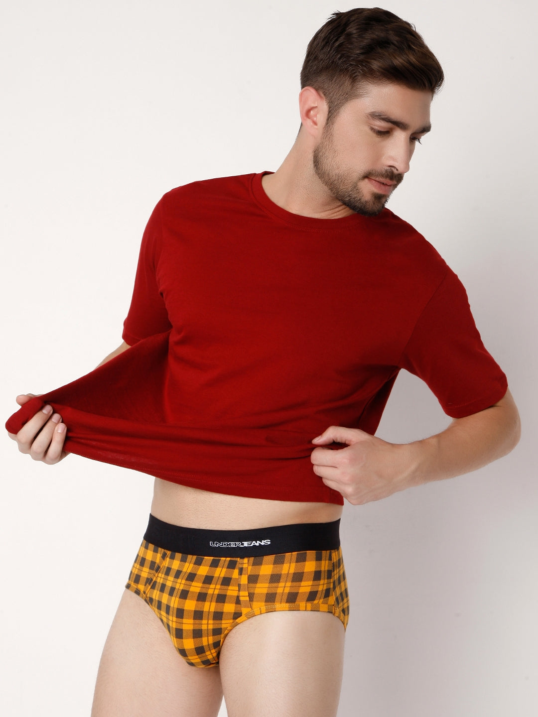Men Premium Cotton Blend Brief Pack of 1- UnderJeans by Spykar