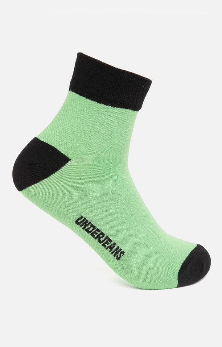 Men Premium Beige Black Navy Grey Green Ankle Length (Non Terry) (Pack of 5) Socks- UnderJeans by Spykar