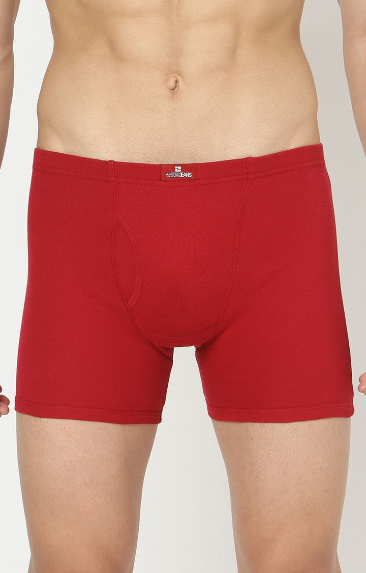 Men Premium Cotton Blend Maroon Trunk - (Pack of 2)- UnderJeans by Spykar