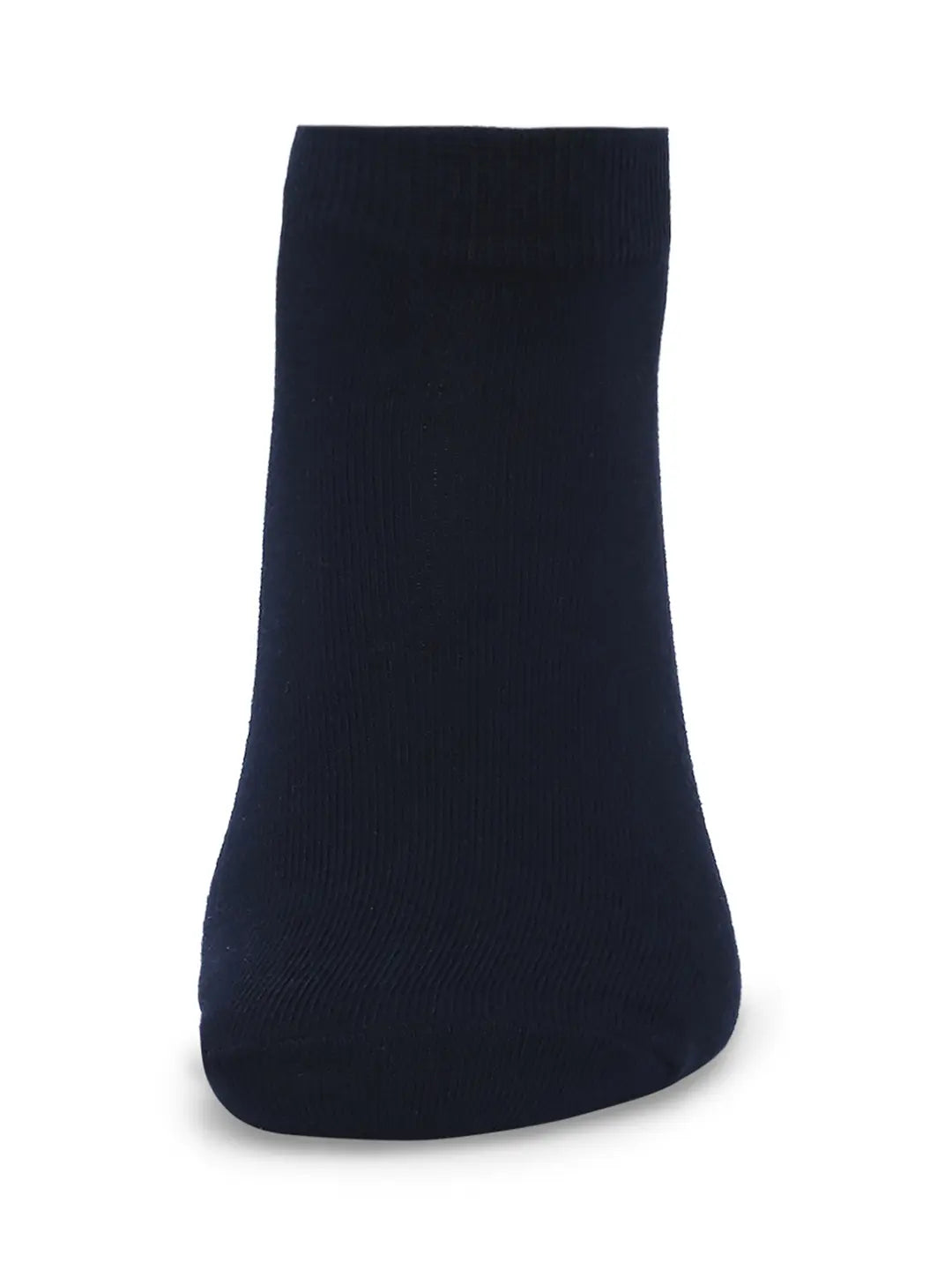 Men White & Navy Cotton Blend Sneaker Socks - Pack Of 2 - Underjeans by Spykar
