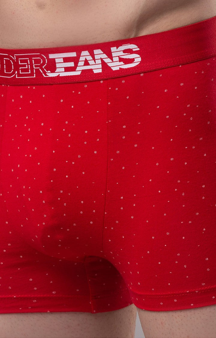 Red Cotton Trunk for Men Premium - (Pack of 2)- UnderJeans by Spykar