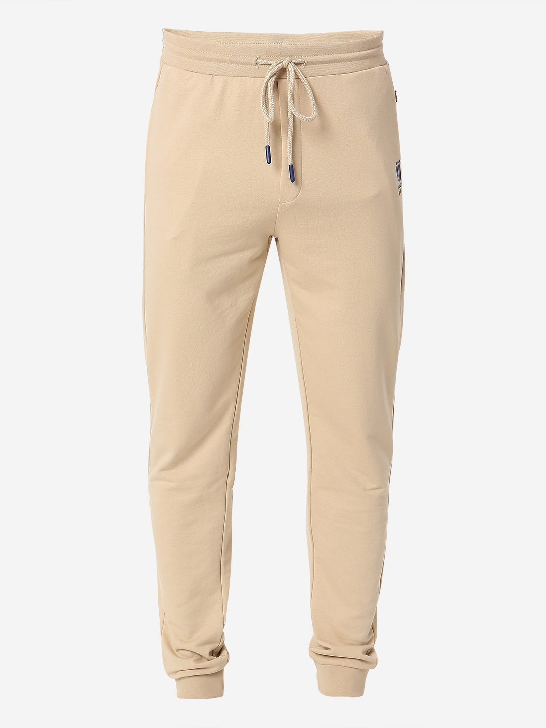 Underjeans by Spykar Men Premium Knitted Beige Track Pant