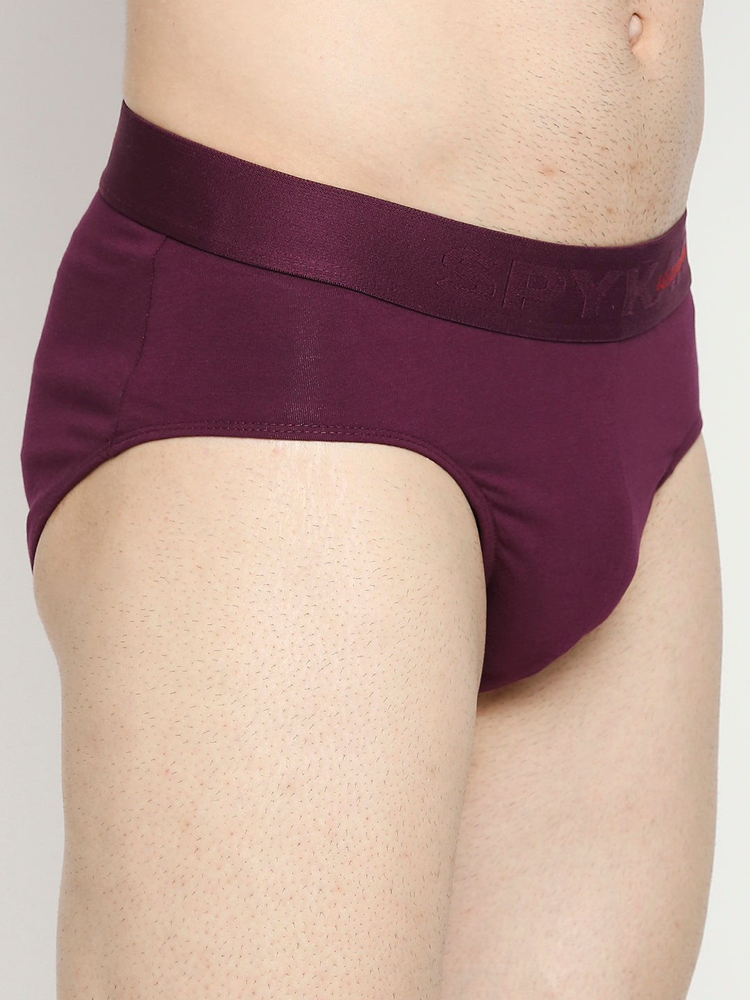 Underjeans by Spykar Men Premium Cotton Blend Purple Brief