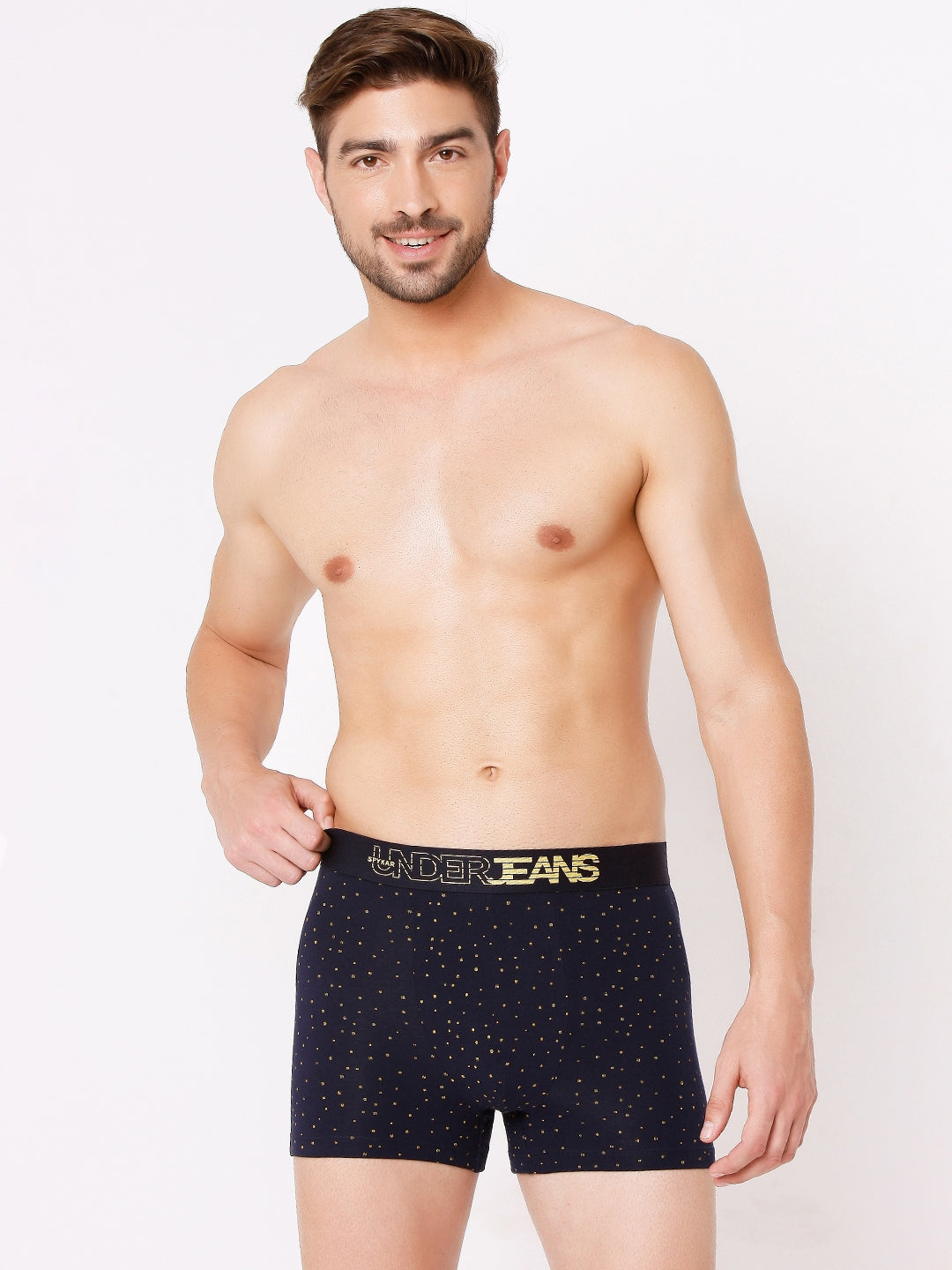 Men Premium Cotton Blend Trunk Pack of 2- UnderJeans by Spykar
