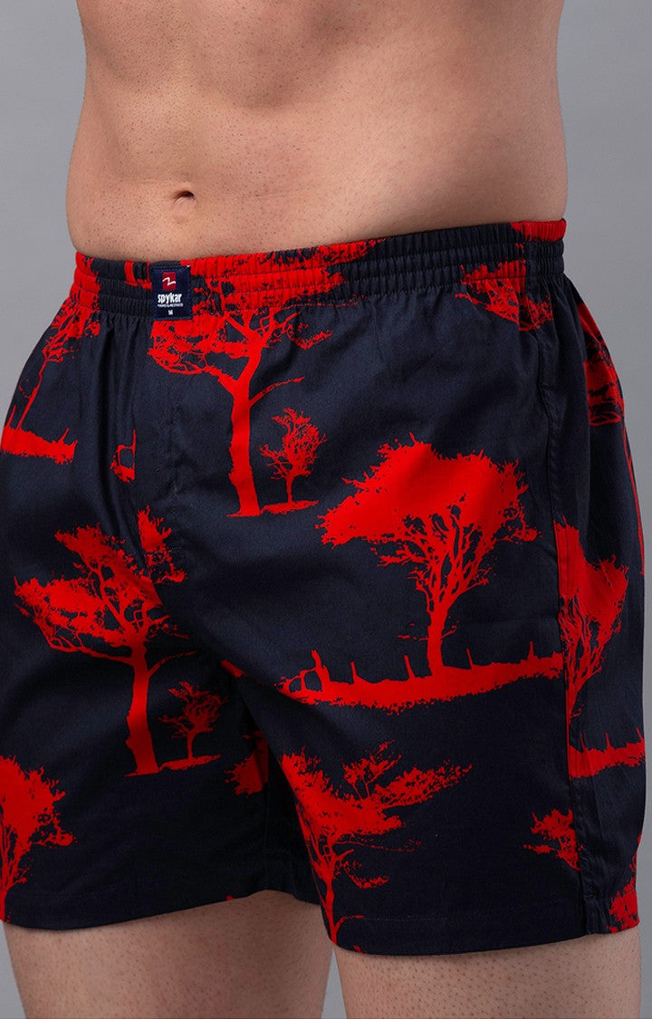 Blue Cotton Boxer for Men Premium - (Pack of 2)- UnderJeans by Spykar