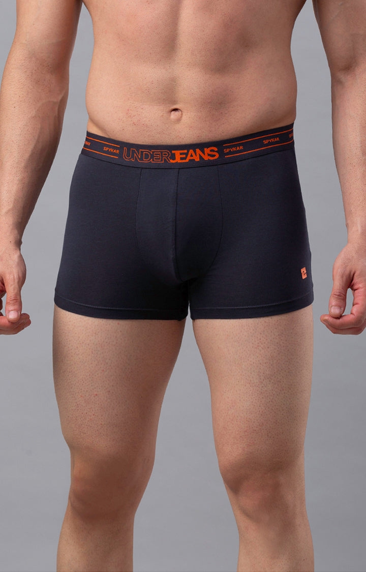Men Premium Cotton Blend Trunk Pack of 2- UnderJeans by Spykar