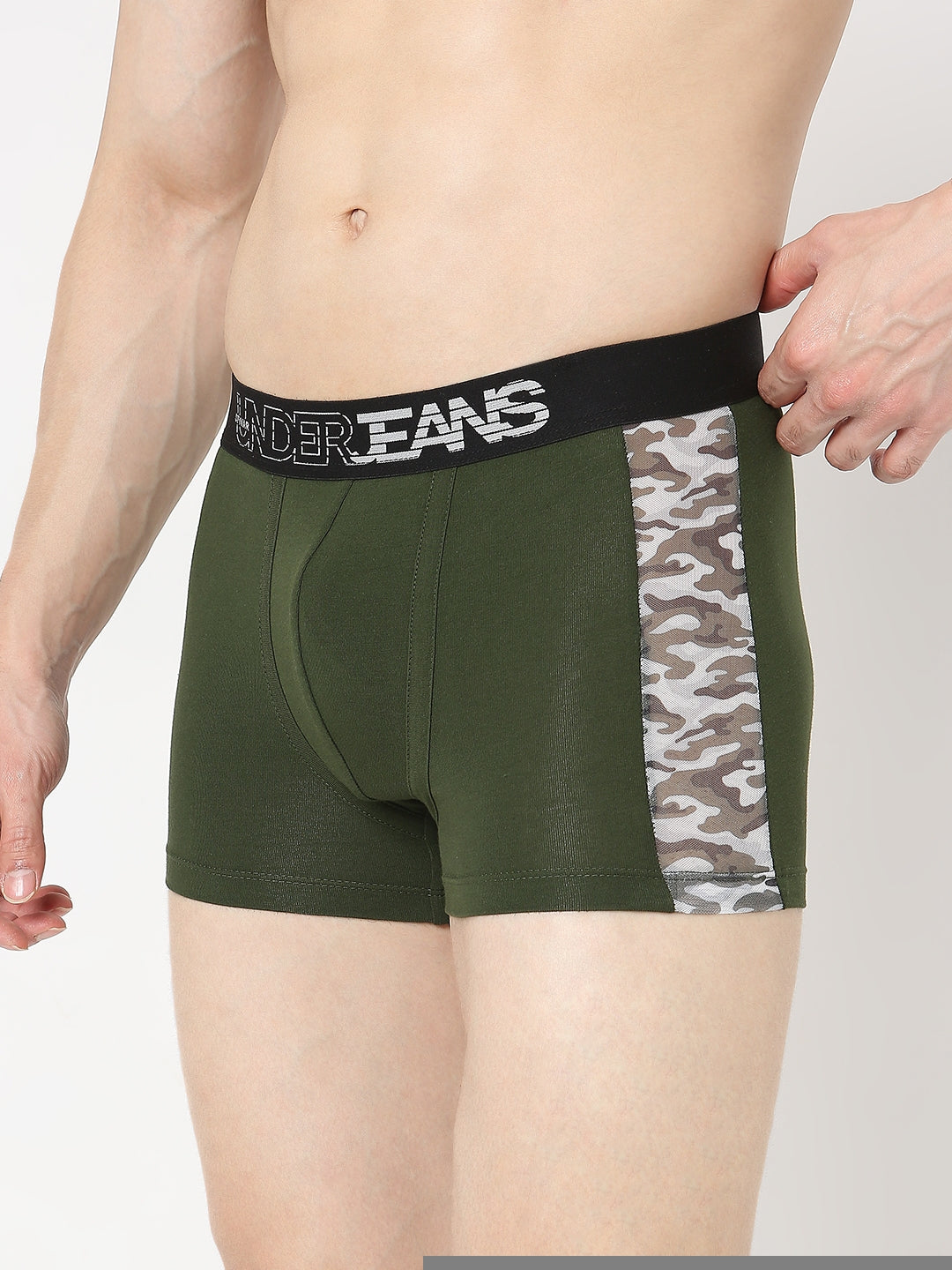 Underjeans by Spykar Men Premium Pack of 2 Grey - Olive Trunk