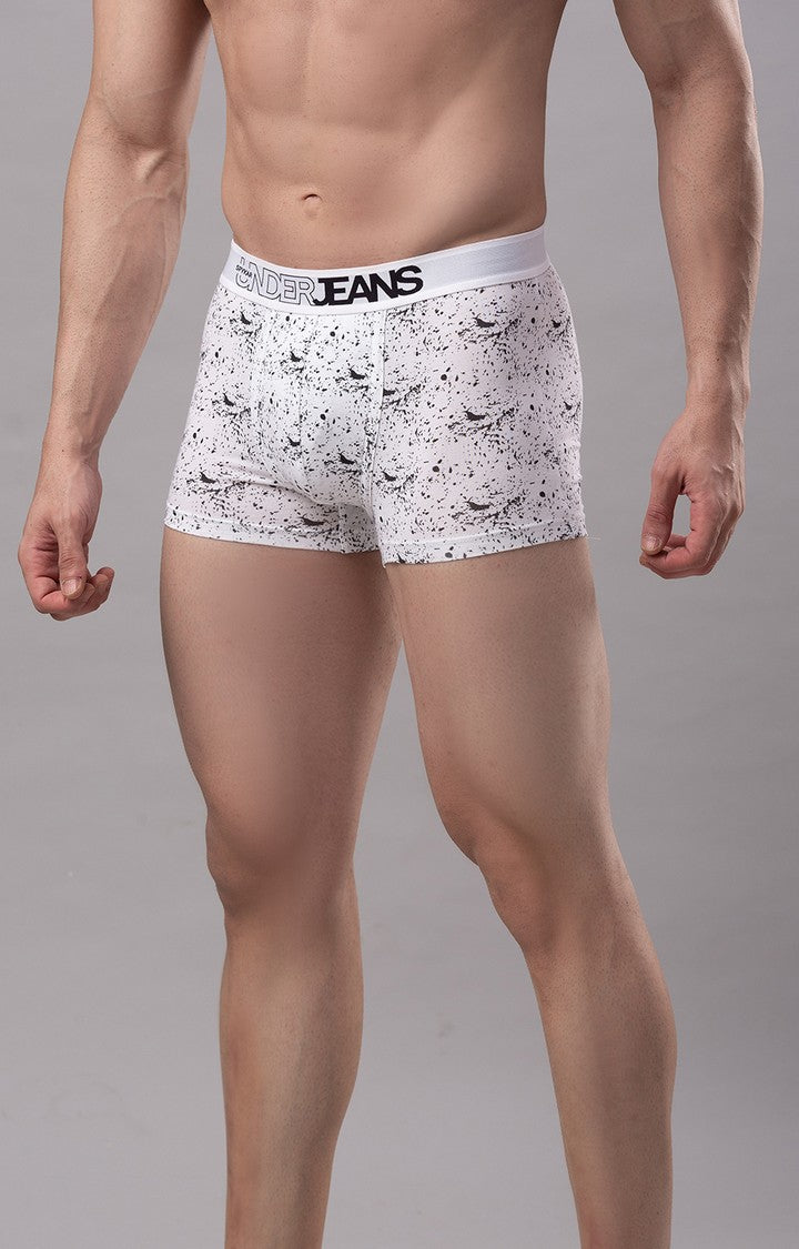 Underjeans by Spykar Men Premium White Cotton Blend Trunk