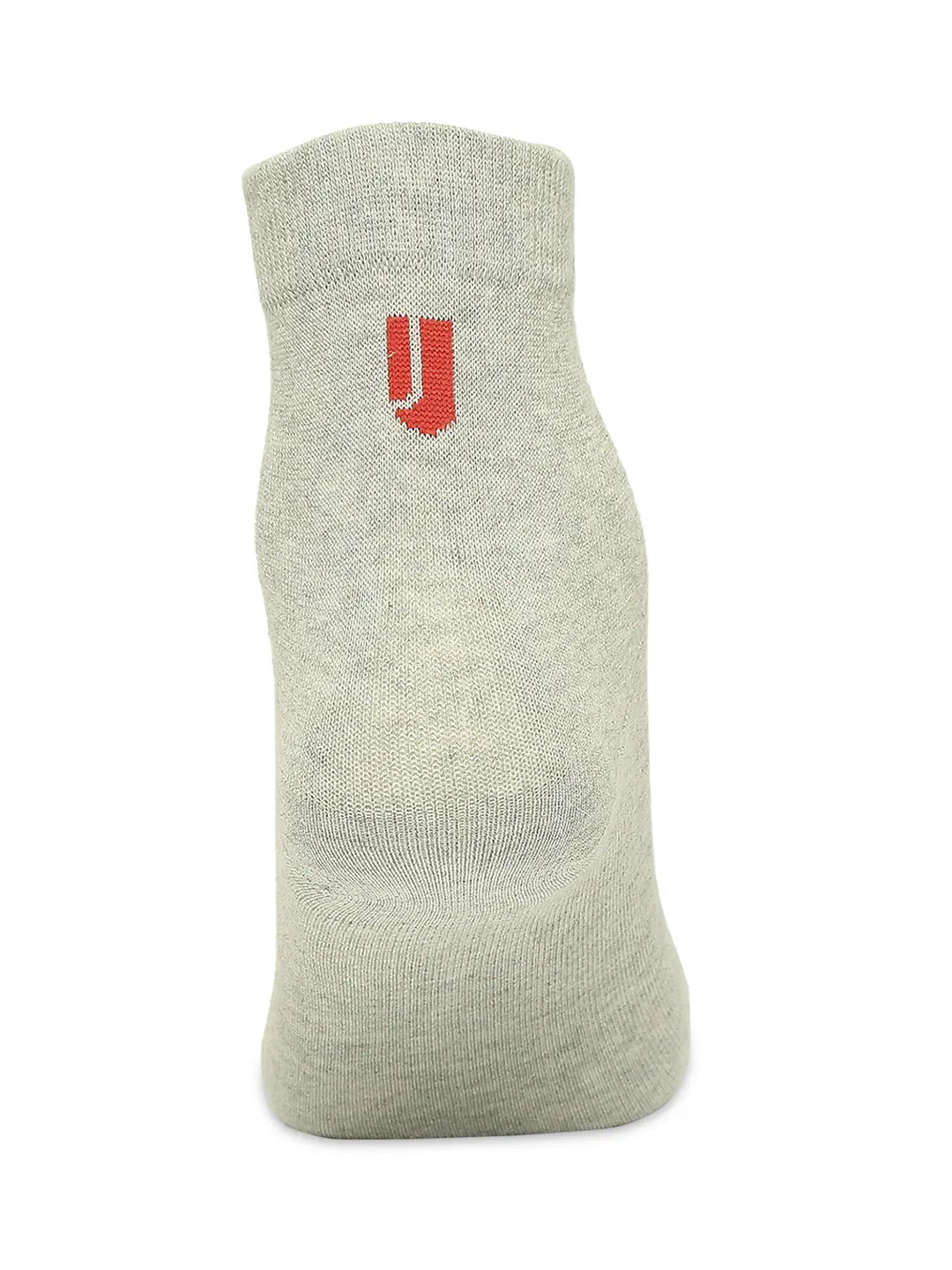 Men Premium Grey Melange & Black Ankle Length Socks - Pack Of 2- Underjeans by Spykar