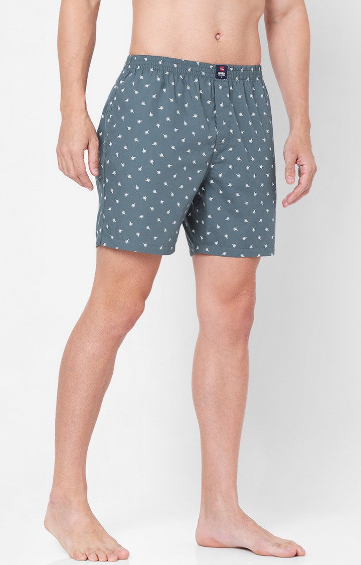 Men Premium Grey Cotton Boxers- UnderJeans by Spykar
