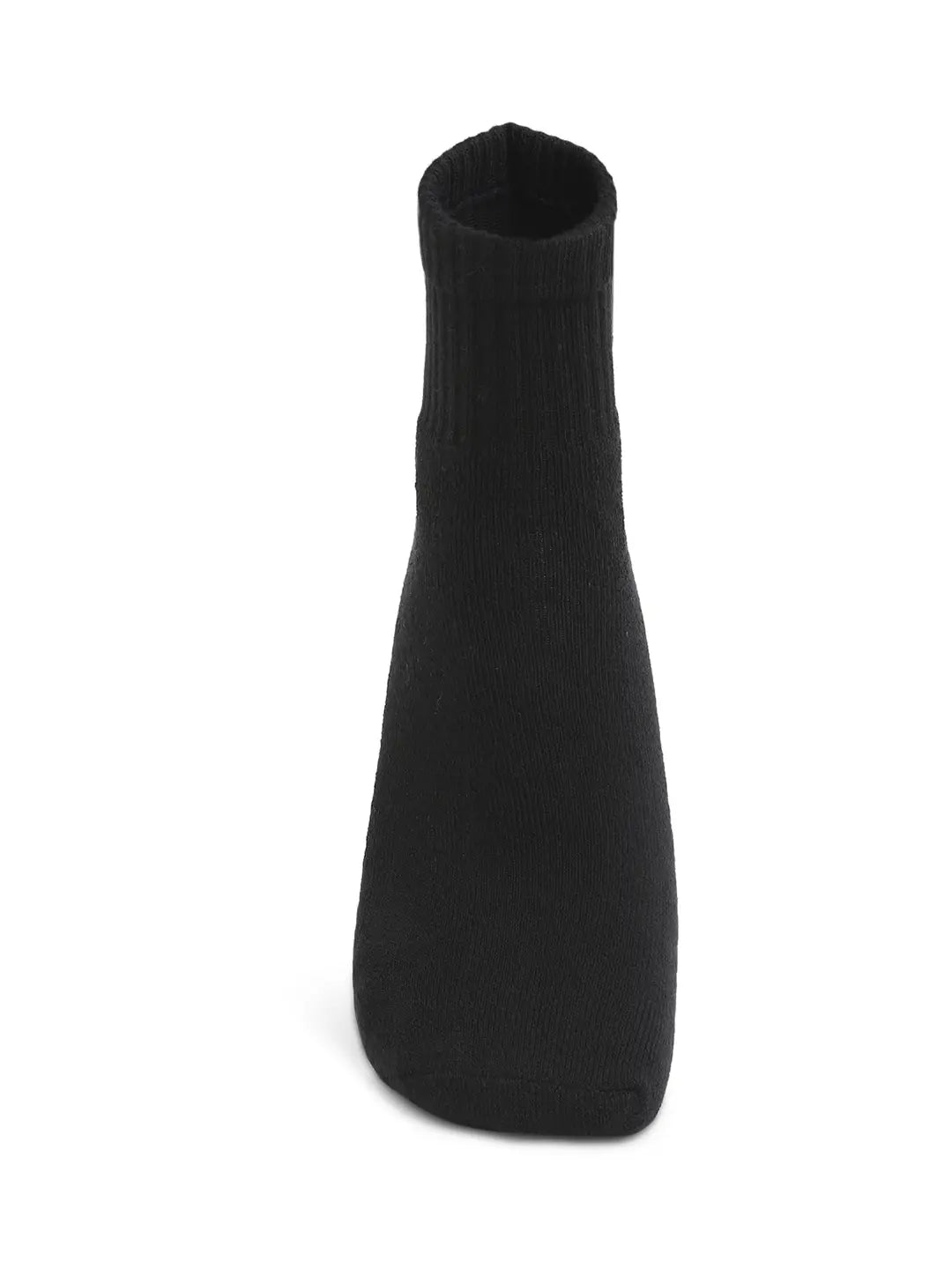 Men Premium Black Cotton Socks - Pack Of 3- UnderJeans by Spykar