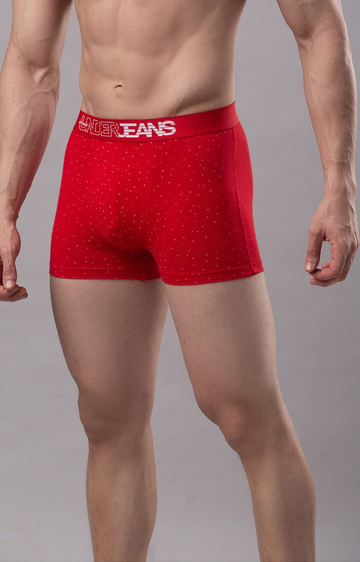 Red Cotton Trunk for Men Premium - (Pack of 2)- UnderJeans by Spykar