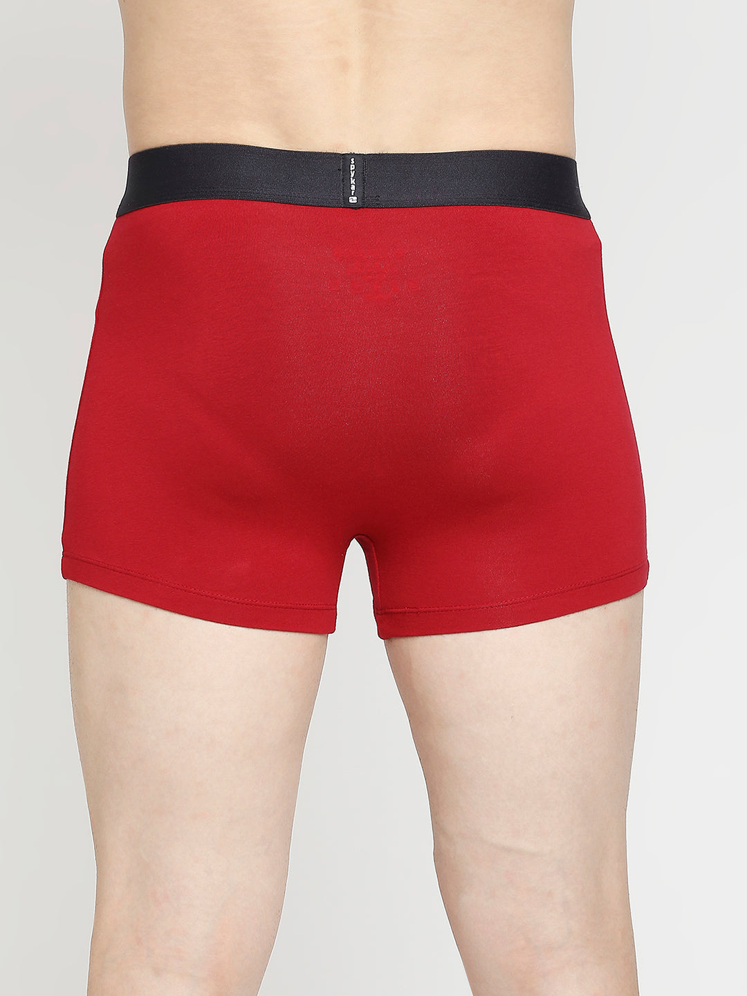 Men Premium Maroon & Navy Blue Cotton Blend Trunk - Pack Of 2- UnderJeans by Spykar