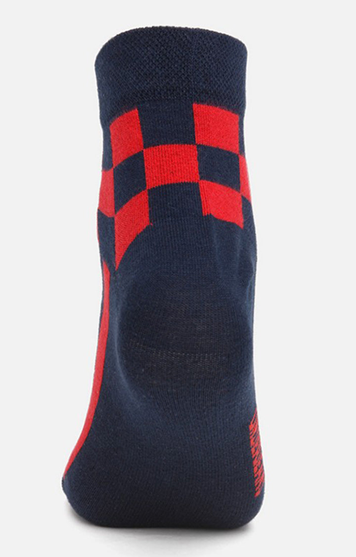 Men Premium Navy Ankle Length (Non Terry) Single Pair of Socks- UnderJeans by Spykar