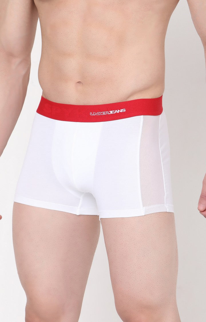 Underjeans by Spykar Men Premium White Cotton Blend Trunk