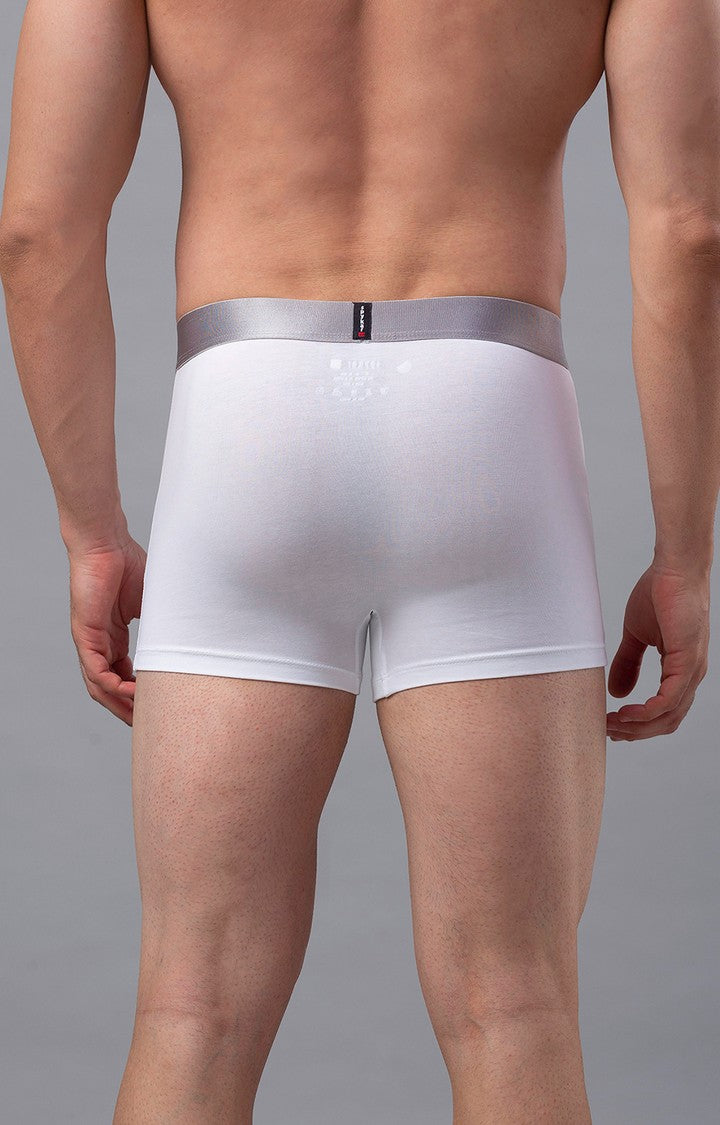 Underjeans by Spykar Men Premium Cotton Blend White Trunk - (Pack of 2)