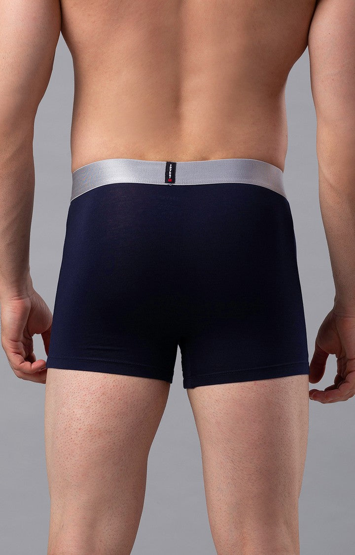 Underjeans by Spykar Men Premium Navy Cotton Blend Trunk