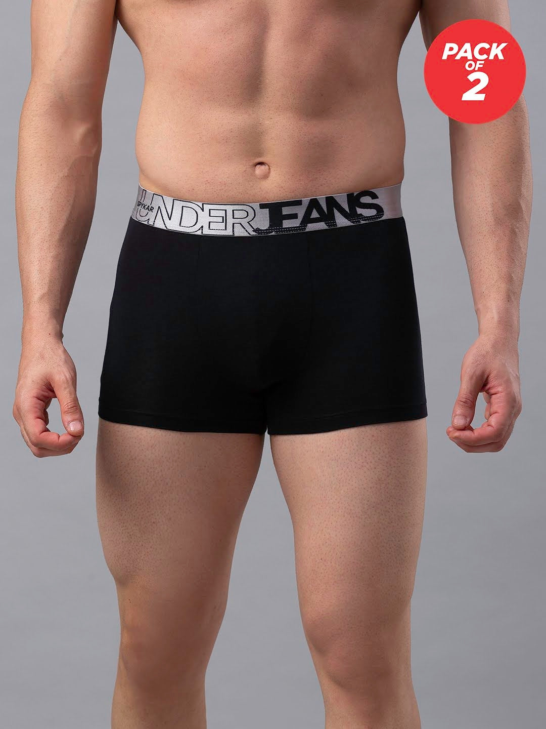 Men Premium Cotton Blend Trunk Pack of 2- UnderJeans by Spykar