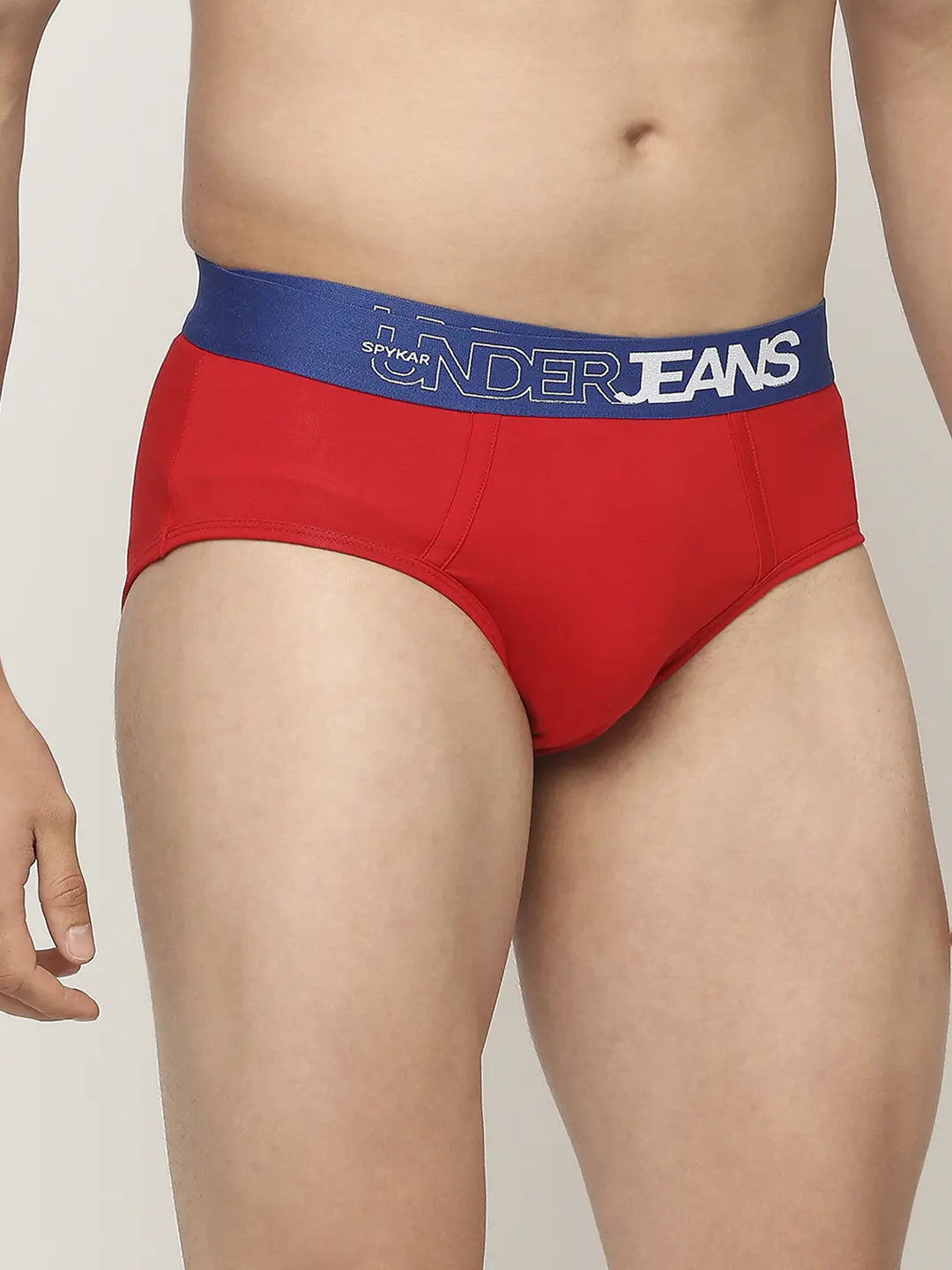 Men Premium Assorted Cotton Blend Printed Brief - Pack Of 3- Underjeans by Spykar