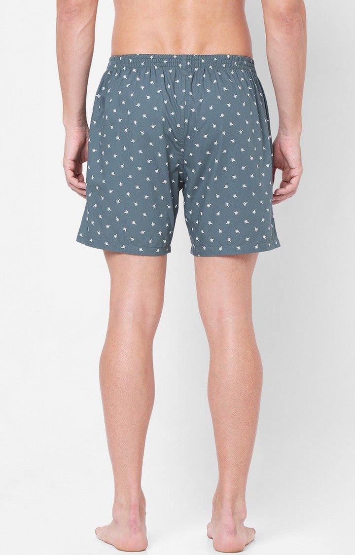 Men Premium Grey Cotton Boxers- UnderJeans by Spykar