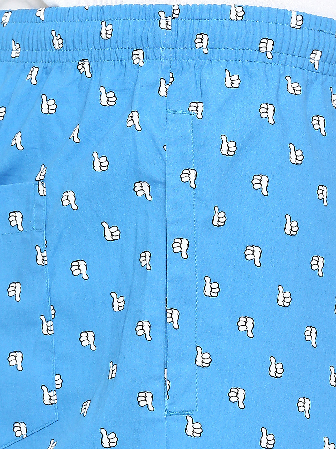 Men Premium Royalblue Cotton Woven Pyjama - UnderJeans by Spykar