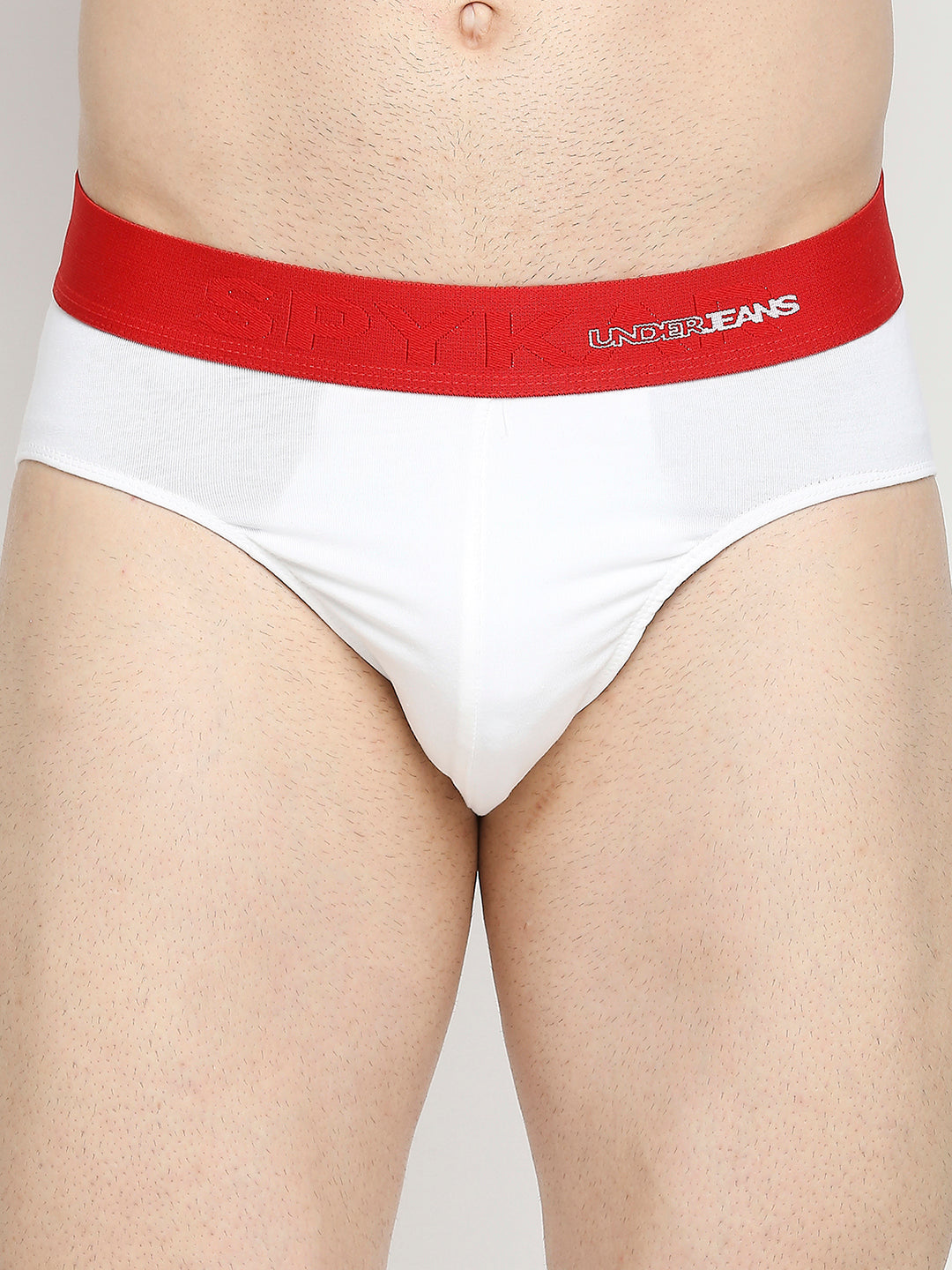 Underjeans by Spykar Men Premium Cotton Blend White Brief