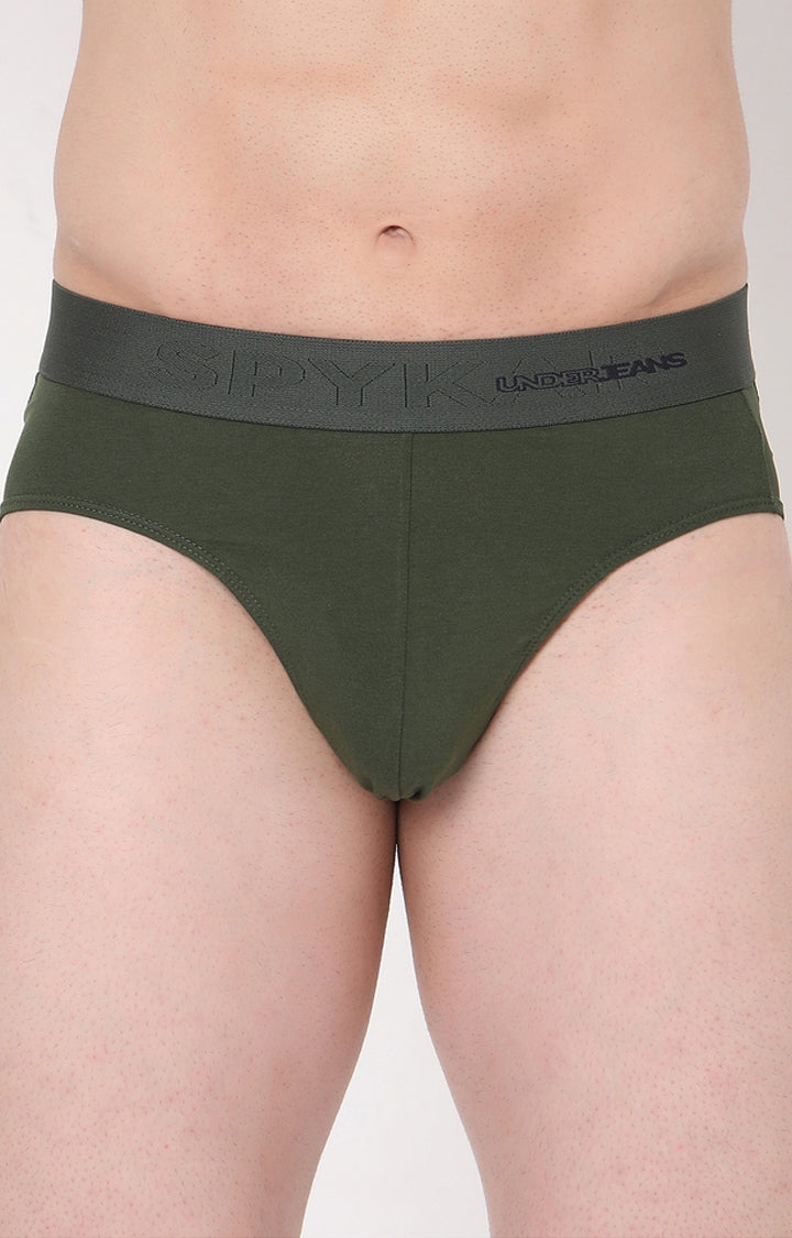Men Premium Cotton Blend Brief Pack of 1- UnderJeans by Spykar