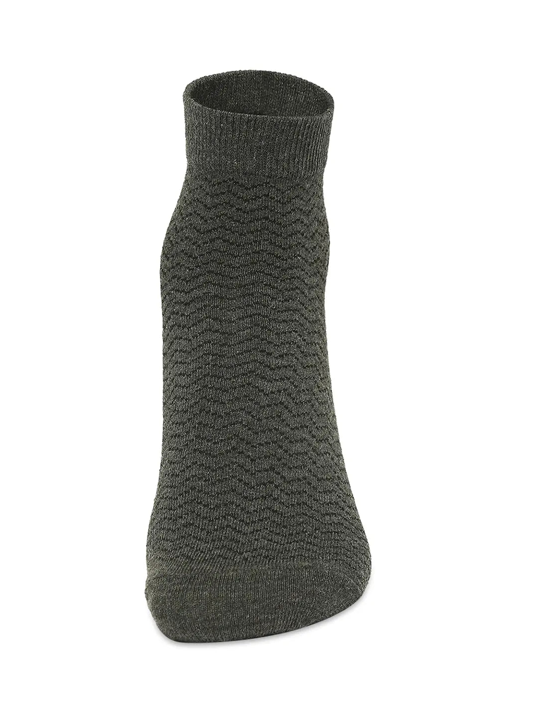 Men Premium White & Anthra Melange Ankle Length Socks - Pack Of 2- Underjeans by Spykar