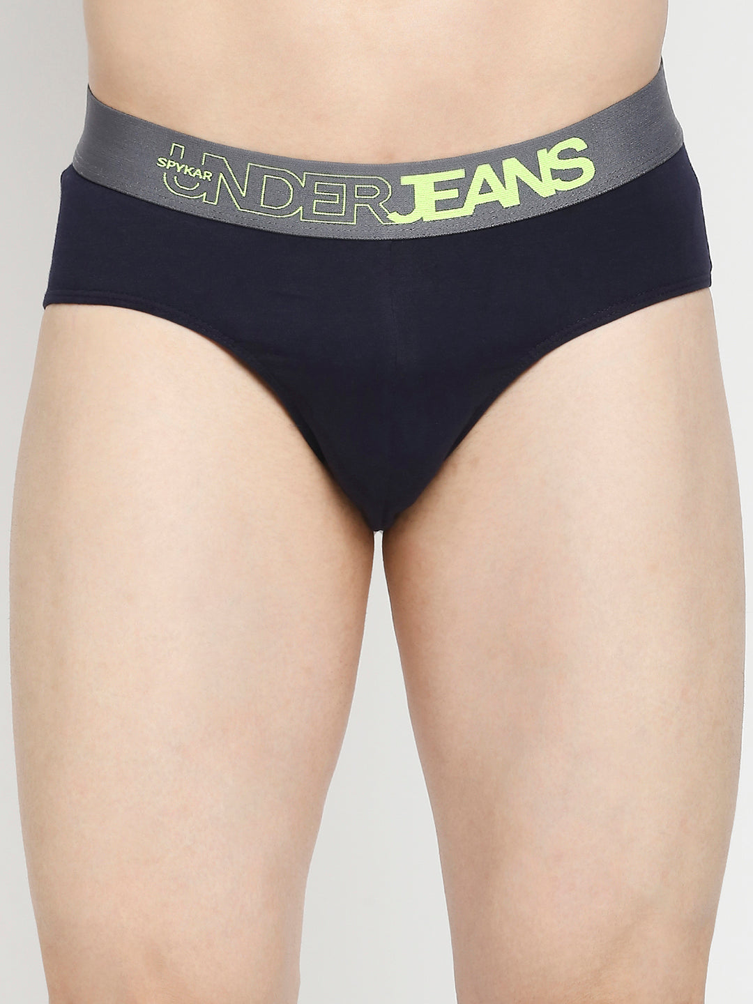 Men Premium Maroon & Navy Blue Cotton Blend Brief -Pack Of 2- UnderJeans by Spykar