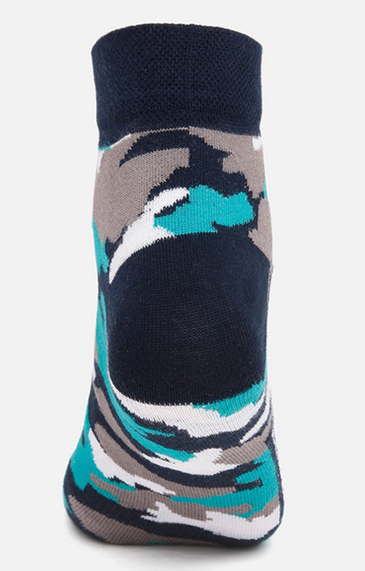 Men Premium Turq Ankle Length (Non Terry) Single Pair of Socks- UnderJeans by Spykar