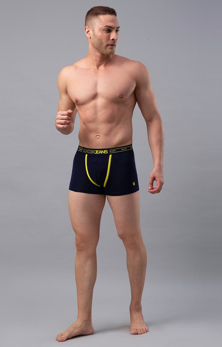 Underjeans by Spykar Men Premium Navy Cotton Blend Trunk