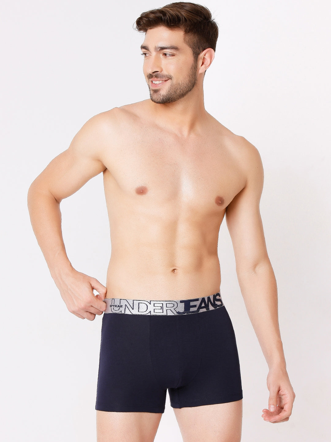 Men Premium Cotton Blend Trunk Pack of 2- UnderJeans by Spykar