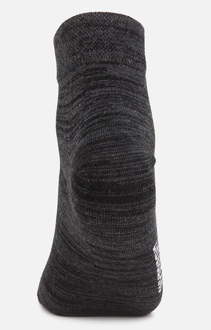 Men Premium Black Ankle Length (Non Terry) Single Pair of Socks- UnderJeans by Spykar
