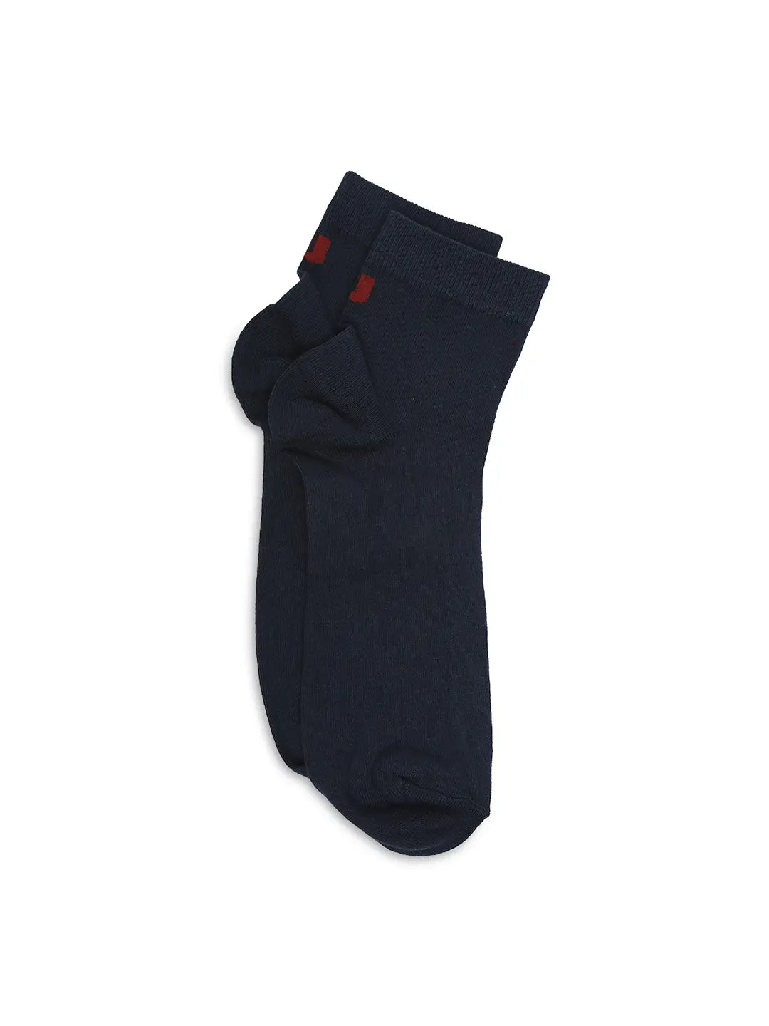 Men Premium Dark Blue & Grey Ankle Length Socks - Pack Of 2- Underjeans by Spykar