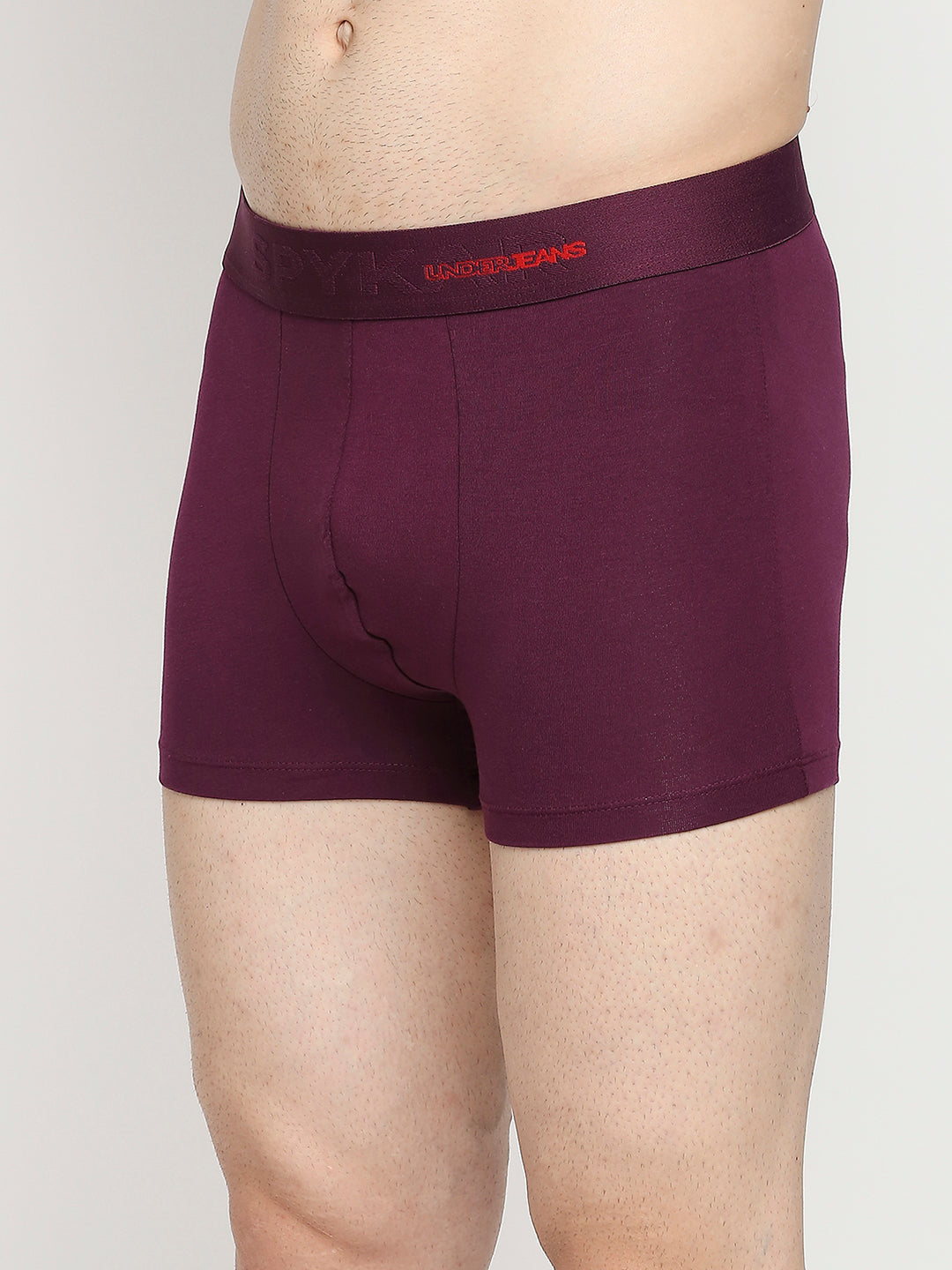 Men Premium Cotton Blend Purple Trunk- UnderJeans by Spykar